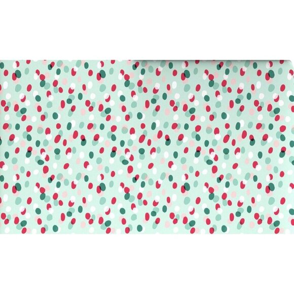 Hallmark Dots On Green Peppermint Scented Paper Roll Wrapping Paper 20 sq ft Hol - Picture 1 of 4
